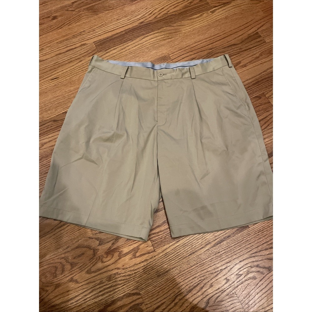 Nike Golf Tour Performance Men's Dri-Fit Shorts Tan Pleated Size 38 11" Inseam